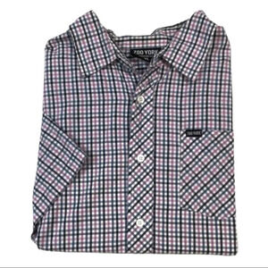 BF126 Zoo York Plaid Skater Brand Pocket Button Down Shirt XL